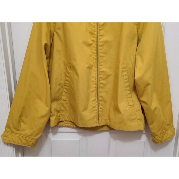 Vintage 70s H.I.S. Sportswear Men's Zip Up Bomber Jacket Solid Yellow Size XL - Picture 3 of 8